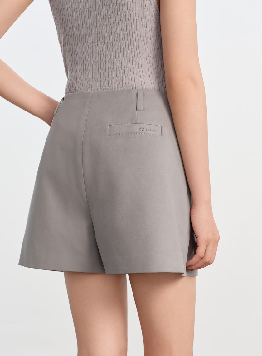 仿麂皮一片式褲裙