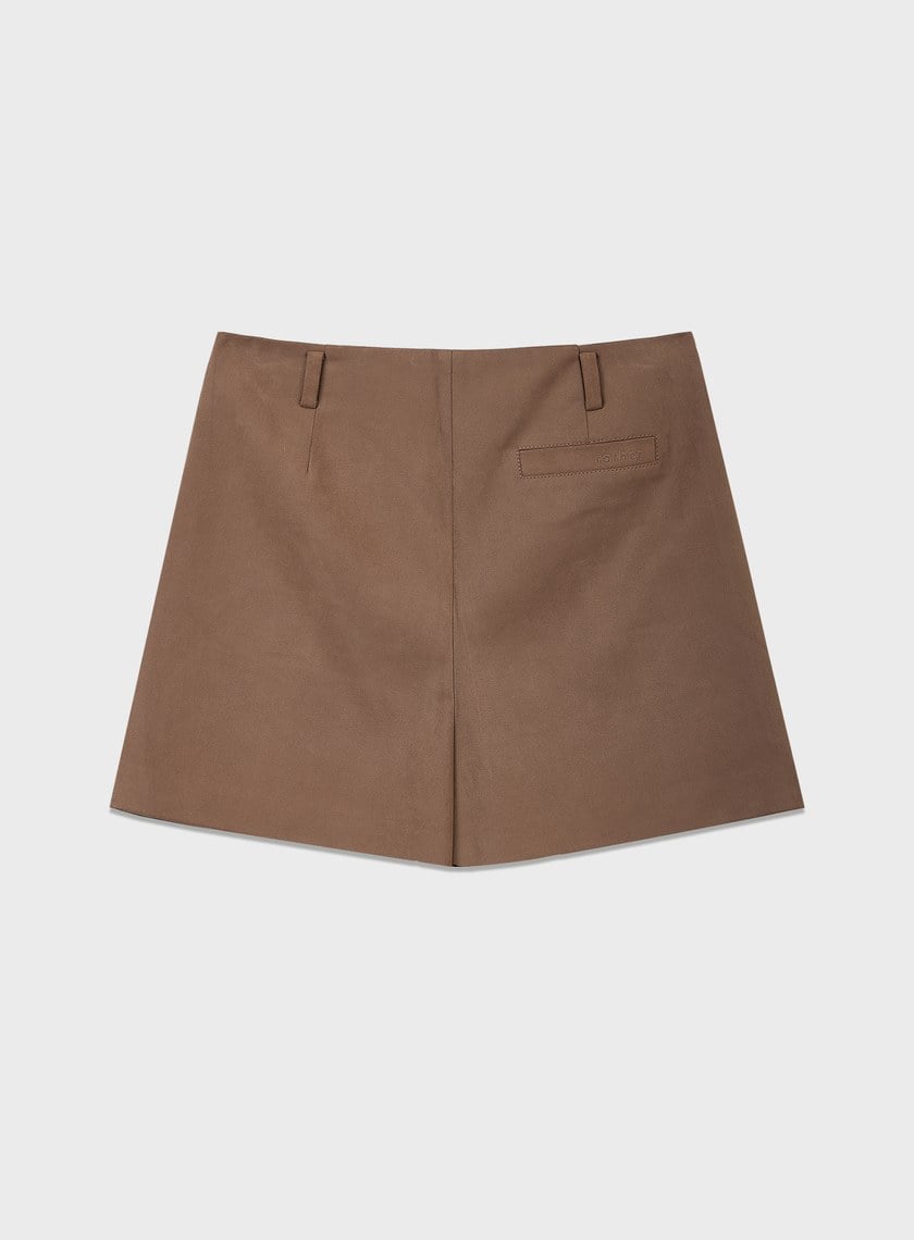 仿麂皮一片式褲裙