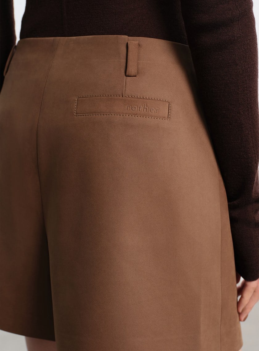 仿麂皮一片式褲裙