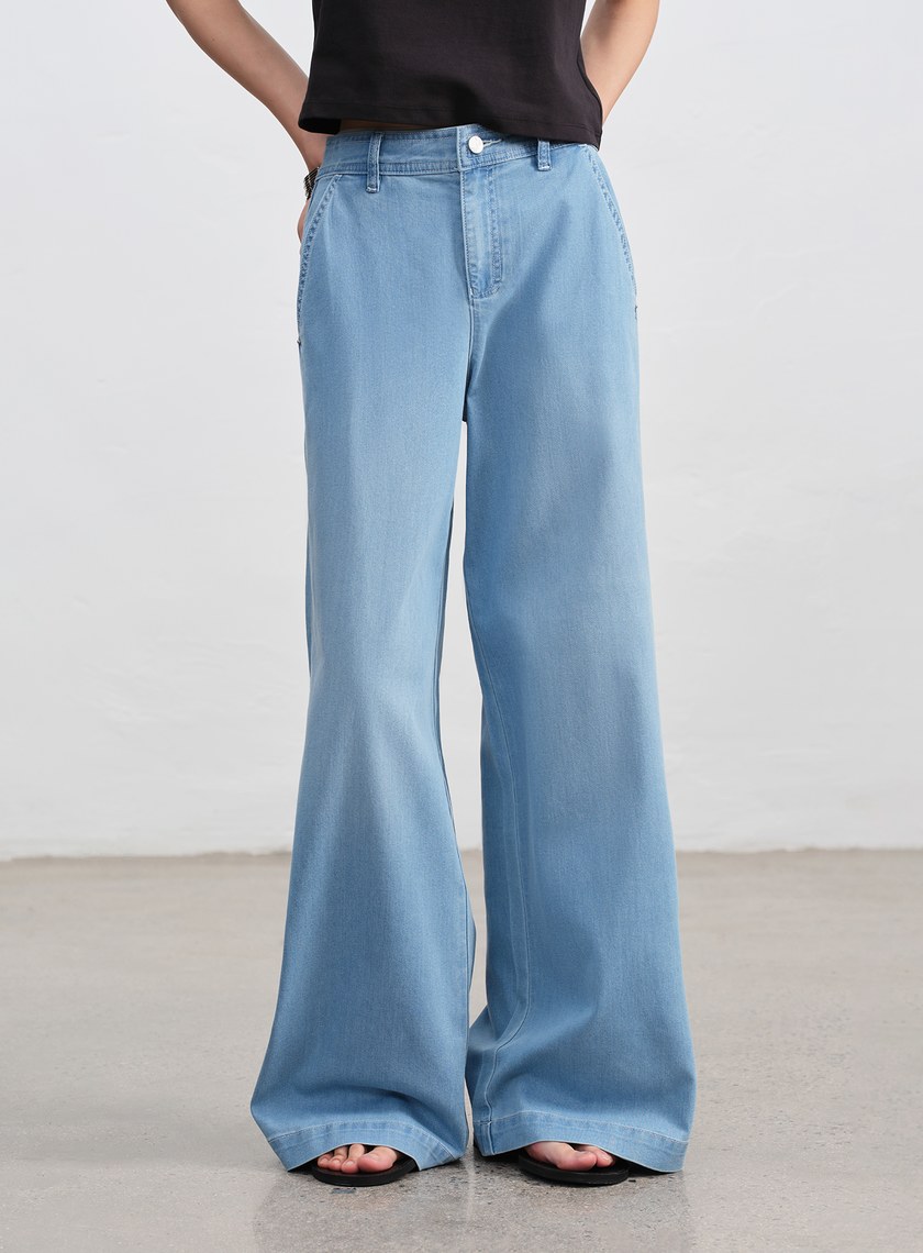 清新涼感天絲牛仔褲