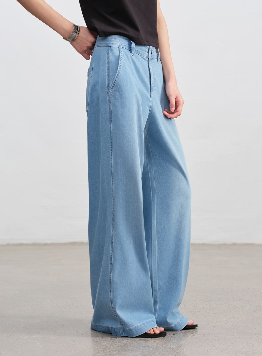 清新涼感天絲牛仔褲