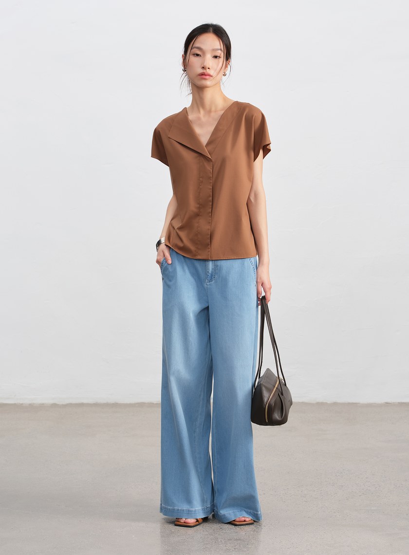 清新涼感天絲牛仔褲