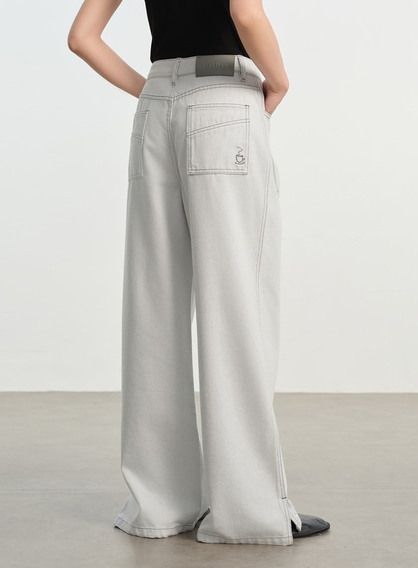 慵懶水洗感牛仔褲