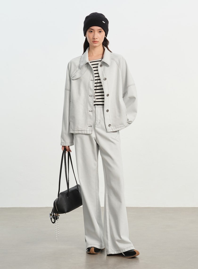 慵懶水洗感牛仔褲