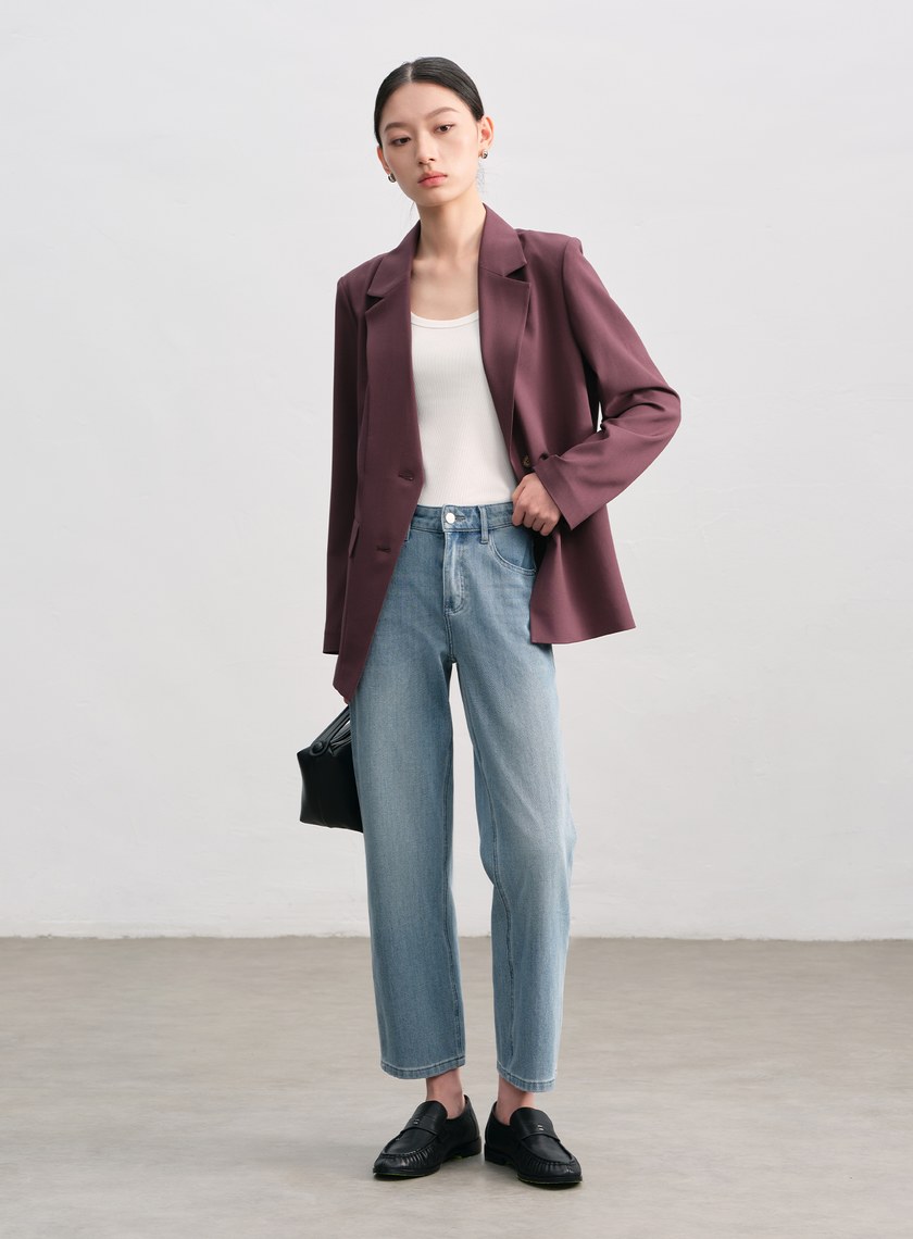 雲感顯瘦九分牛仔褲