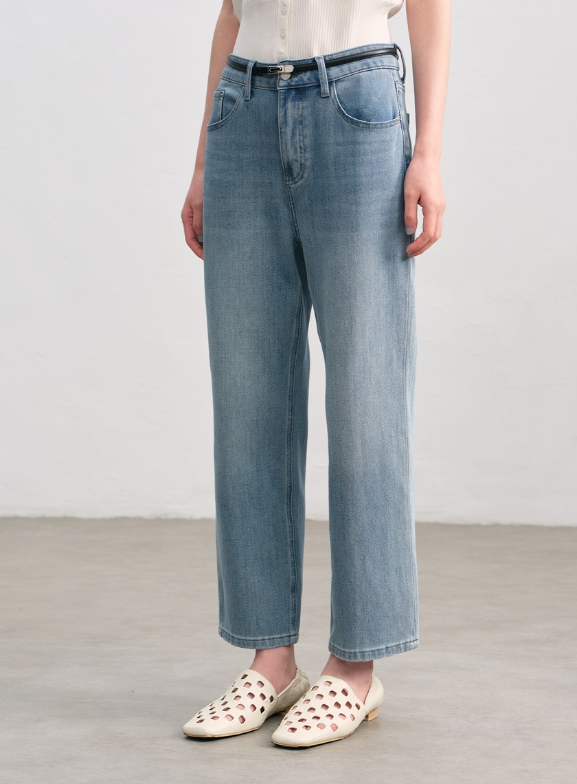 雲感顯瘦九分牛仔褲