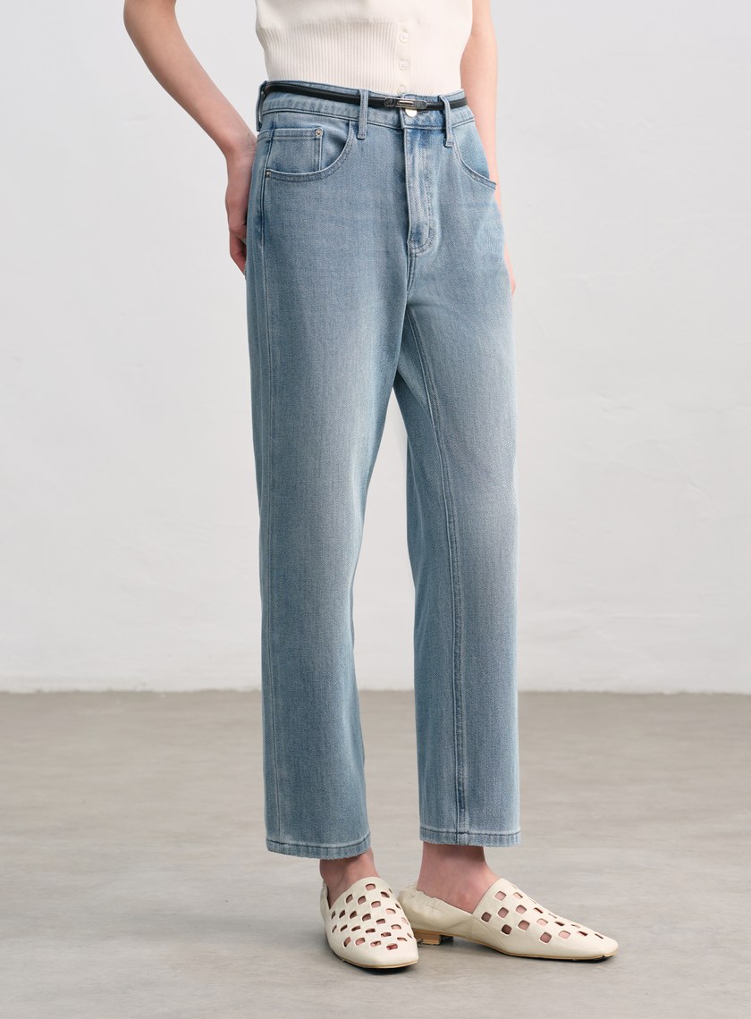 雲感顯瘦九分牛仔褲