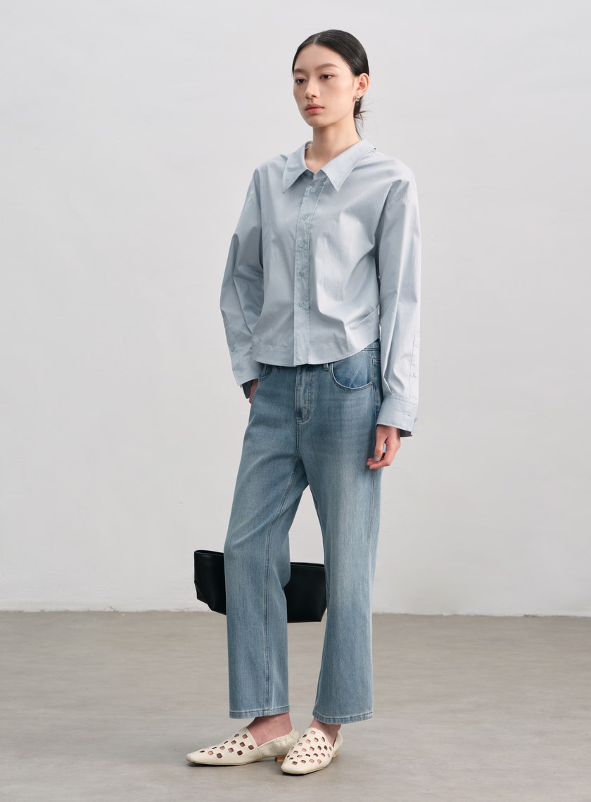 雲感顯瘦九分牛仔褲