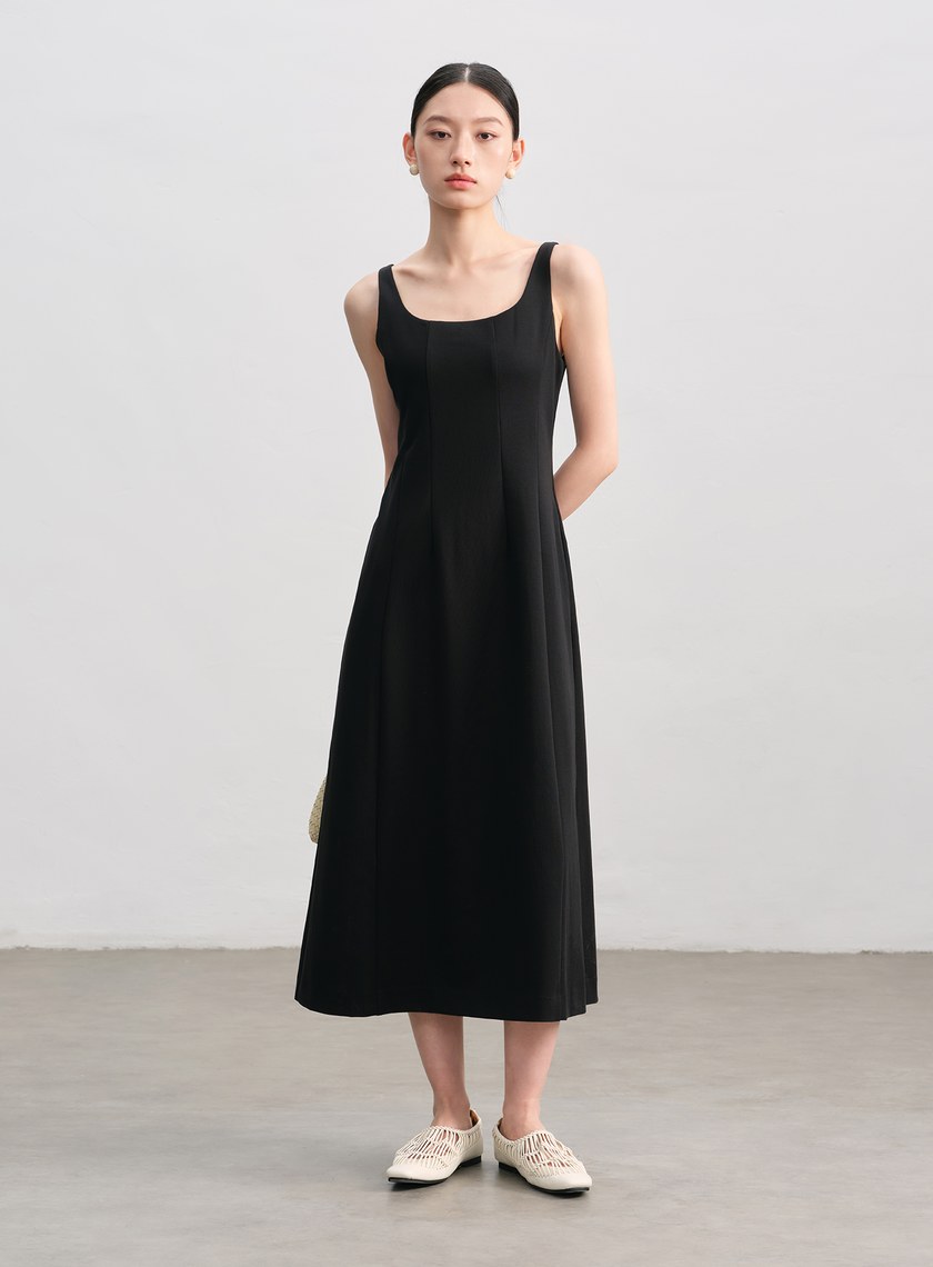簡約連身A字裙