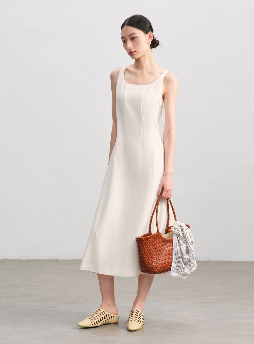 簡約連身A字裙