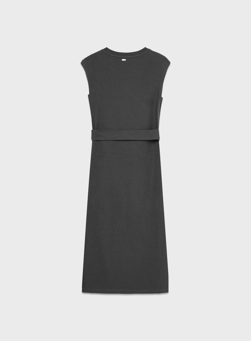 垂墜感綁帶連身裙