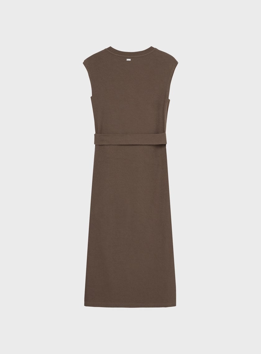 垂墜感綁帶連身裙