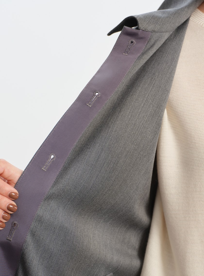 俐落長版風衣式洋裝