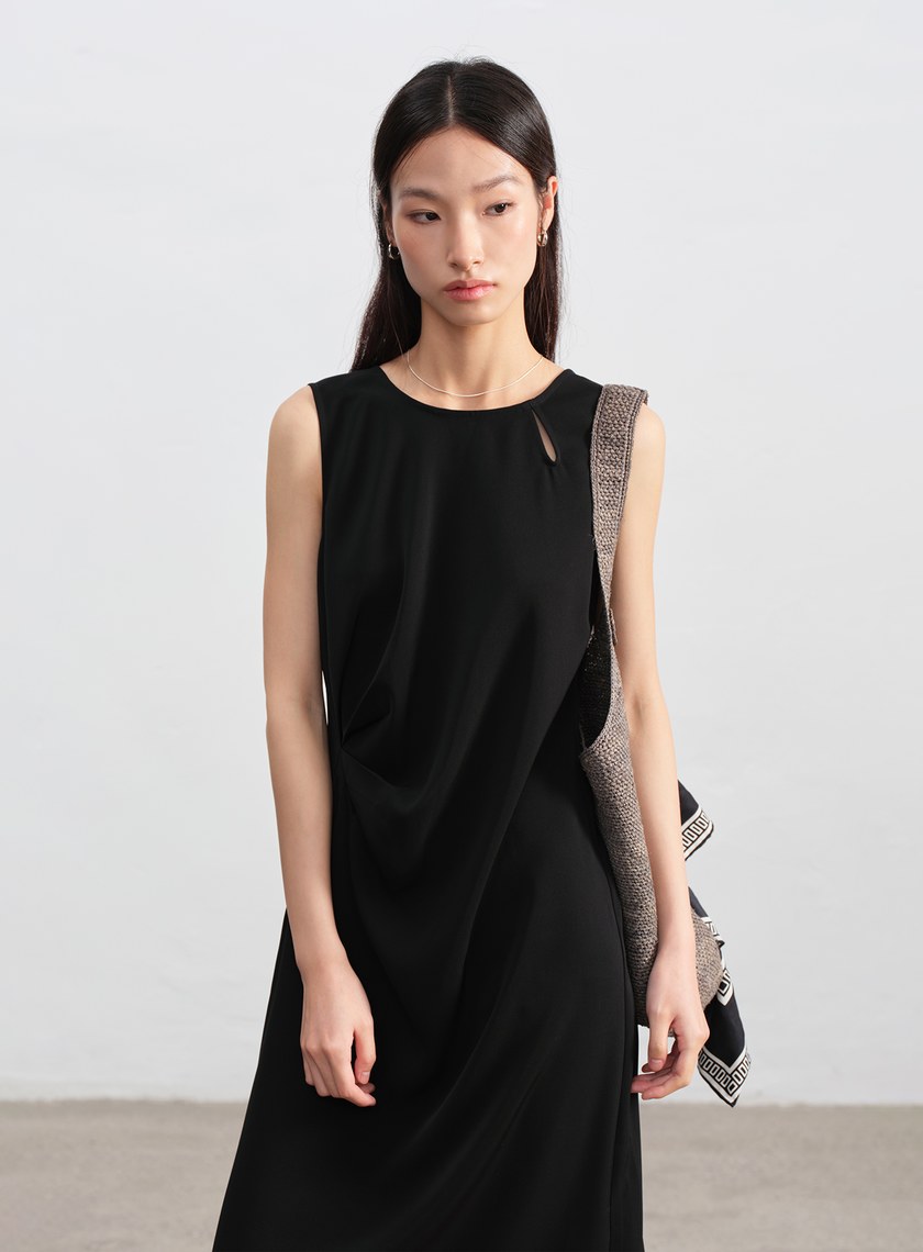 經典抓褶收腰洋裝