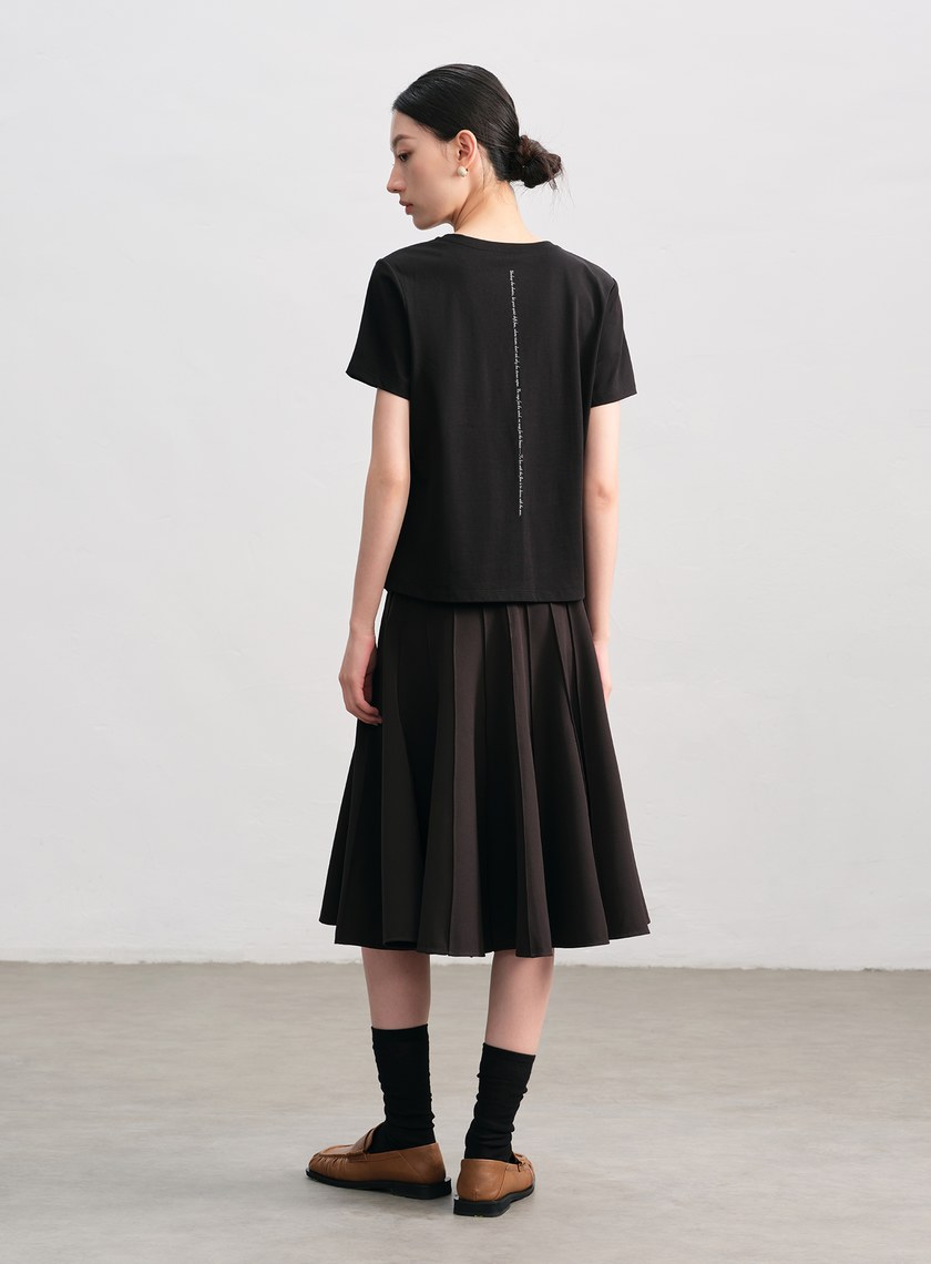 涼感印花V領T-Shirt