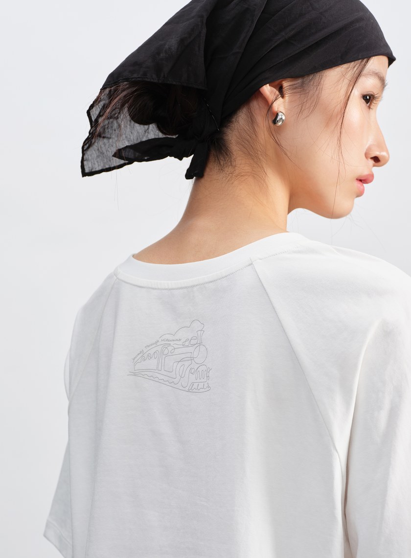 涼感V領寬版上衣