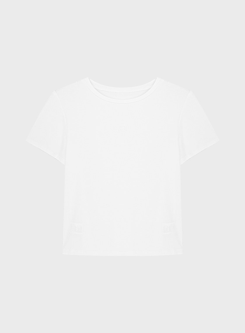 涼感圓領寬版上衣