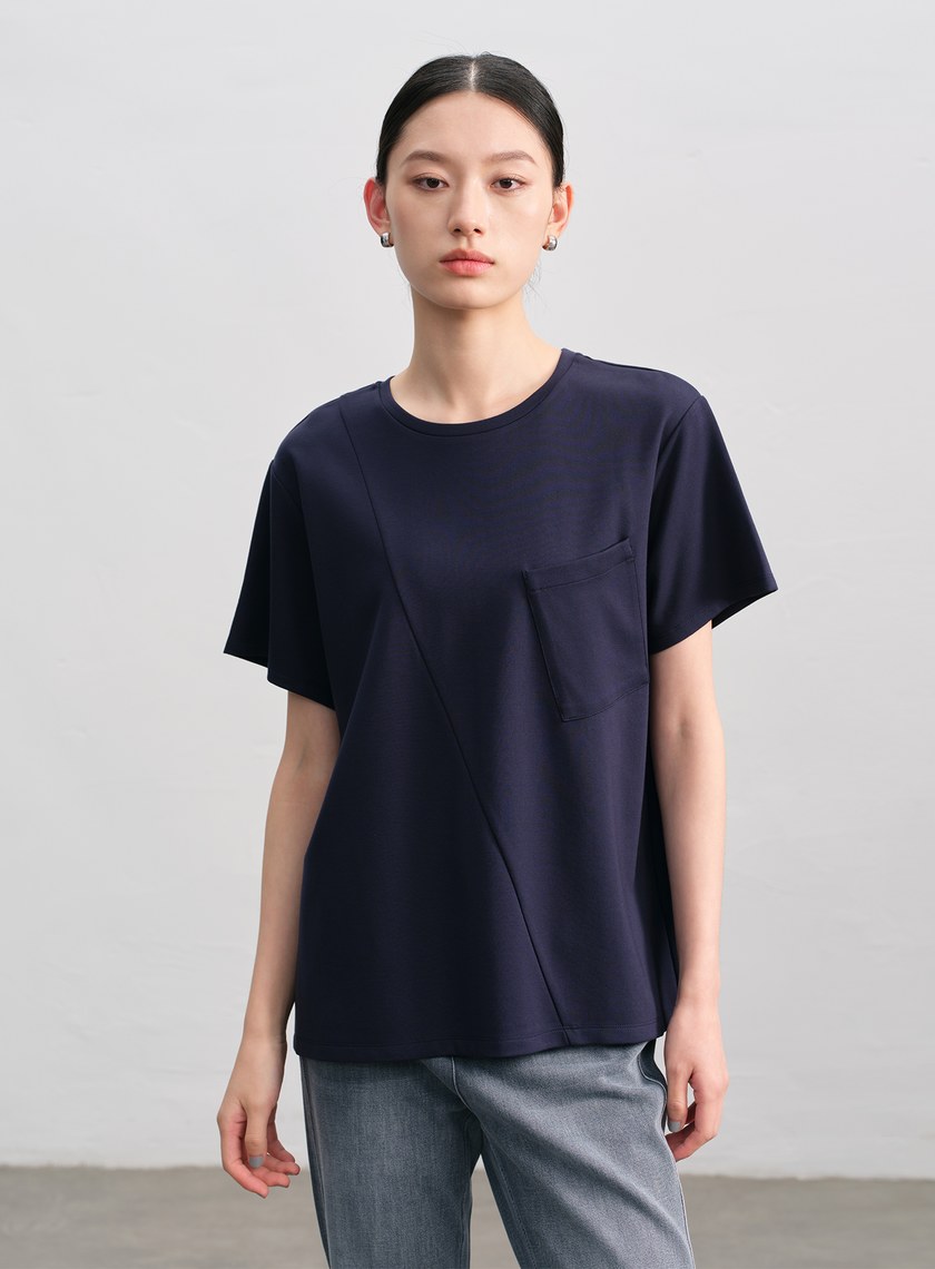 涼感抑菌撞色T-Shirt