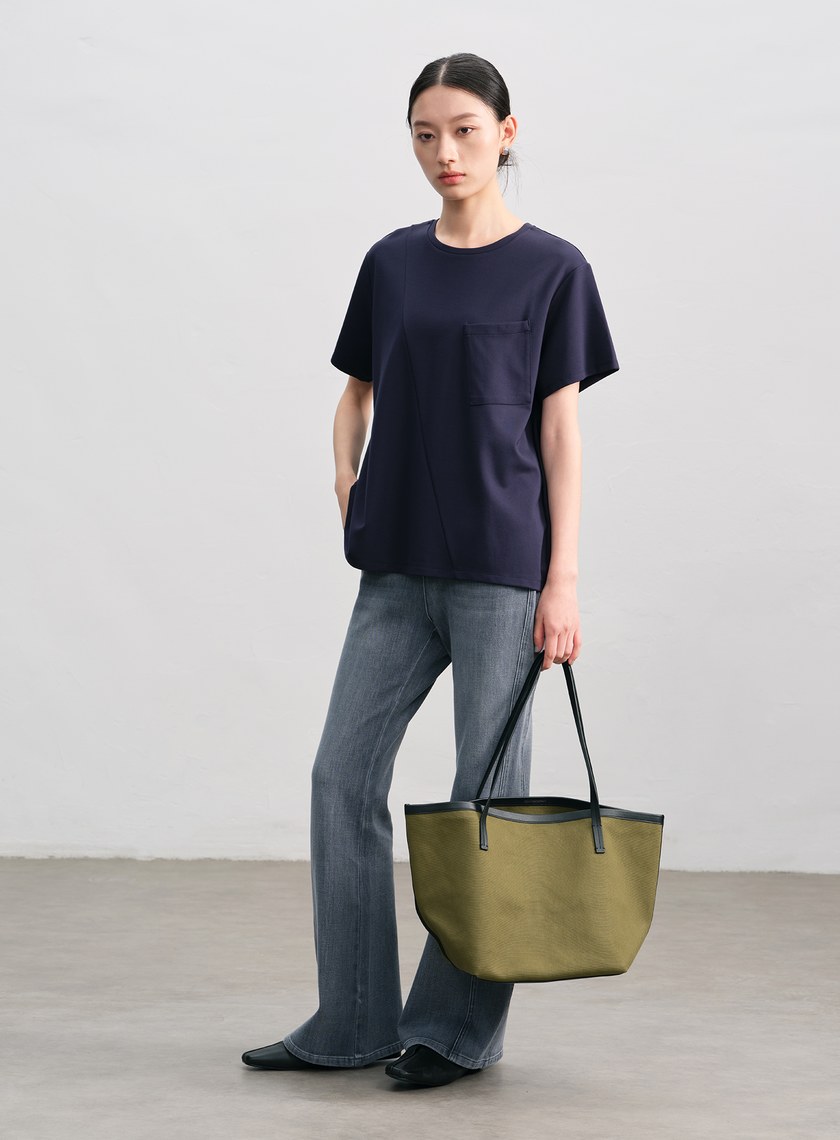 涼感抑菌撞色T-Shirt