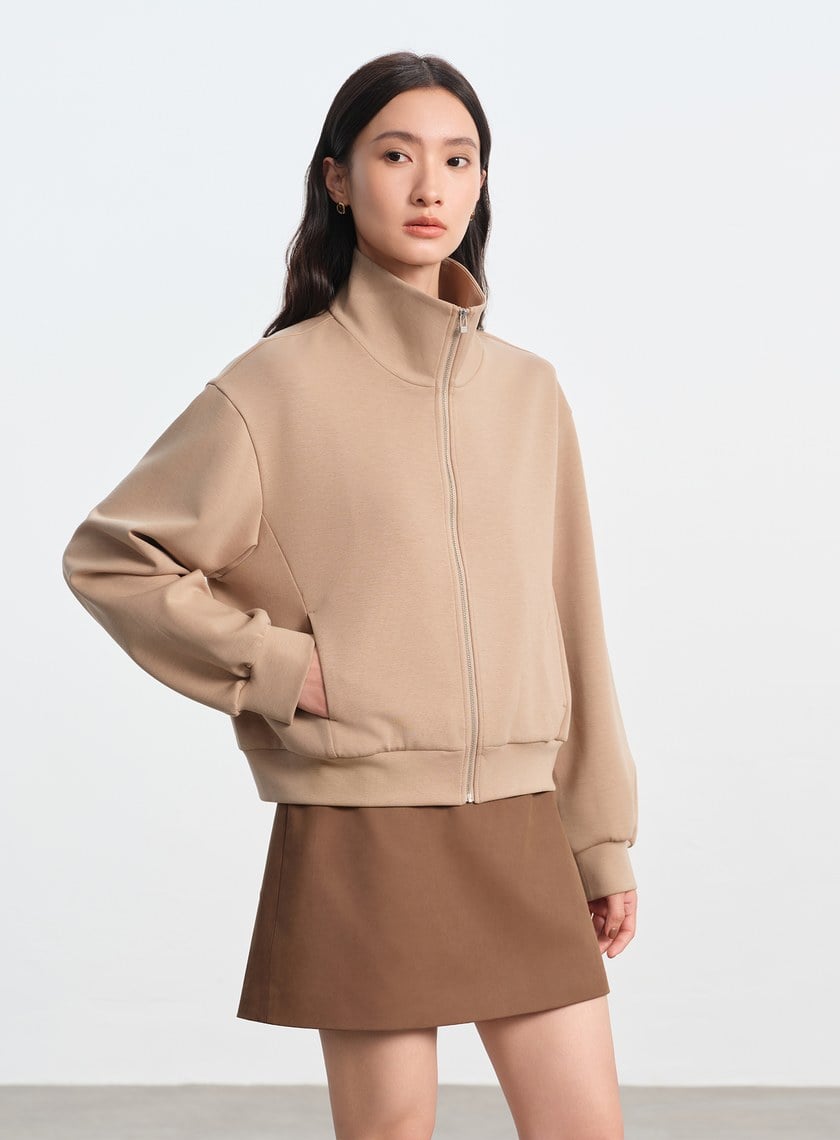 舒適小立領休閒外套