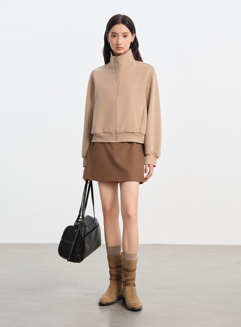 舒適小立領休閒外套