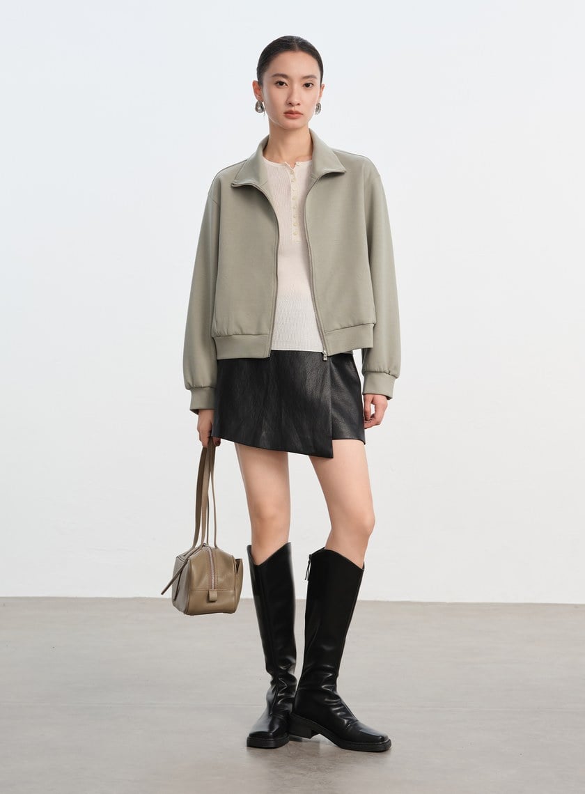 舒適小立領休閒外套