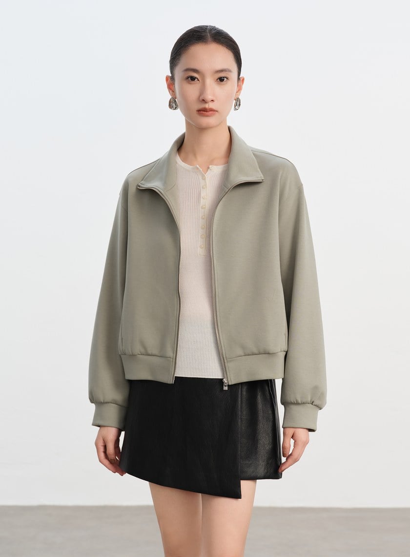 舒適小立領休閒外套