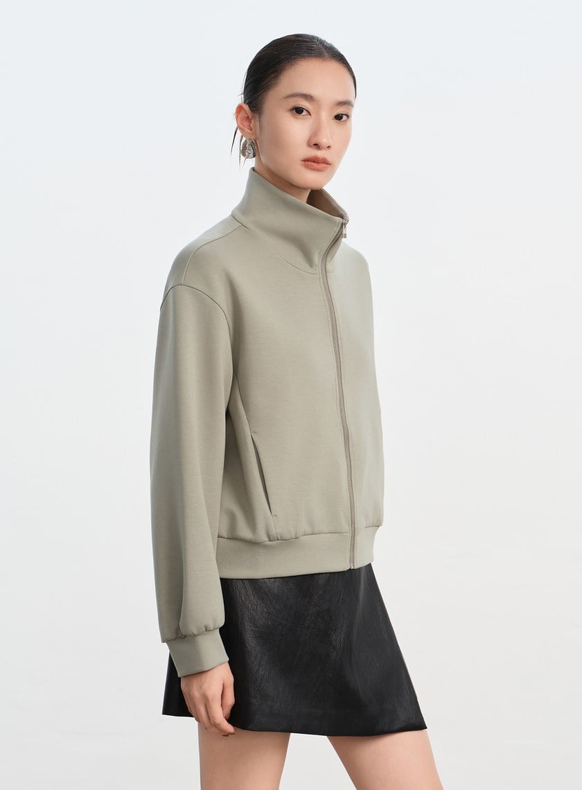 舒適小立領休閒外套