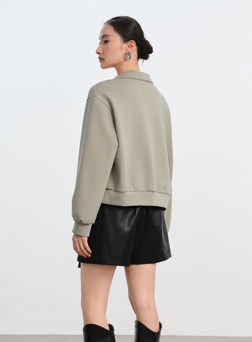 舒適小立領休閒外套