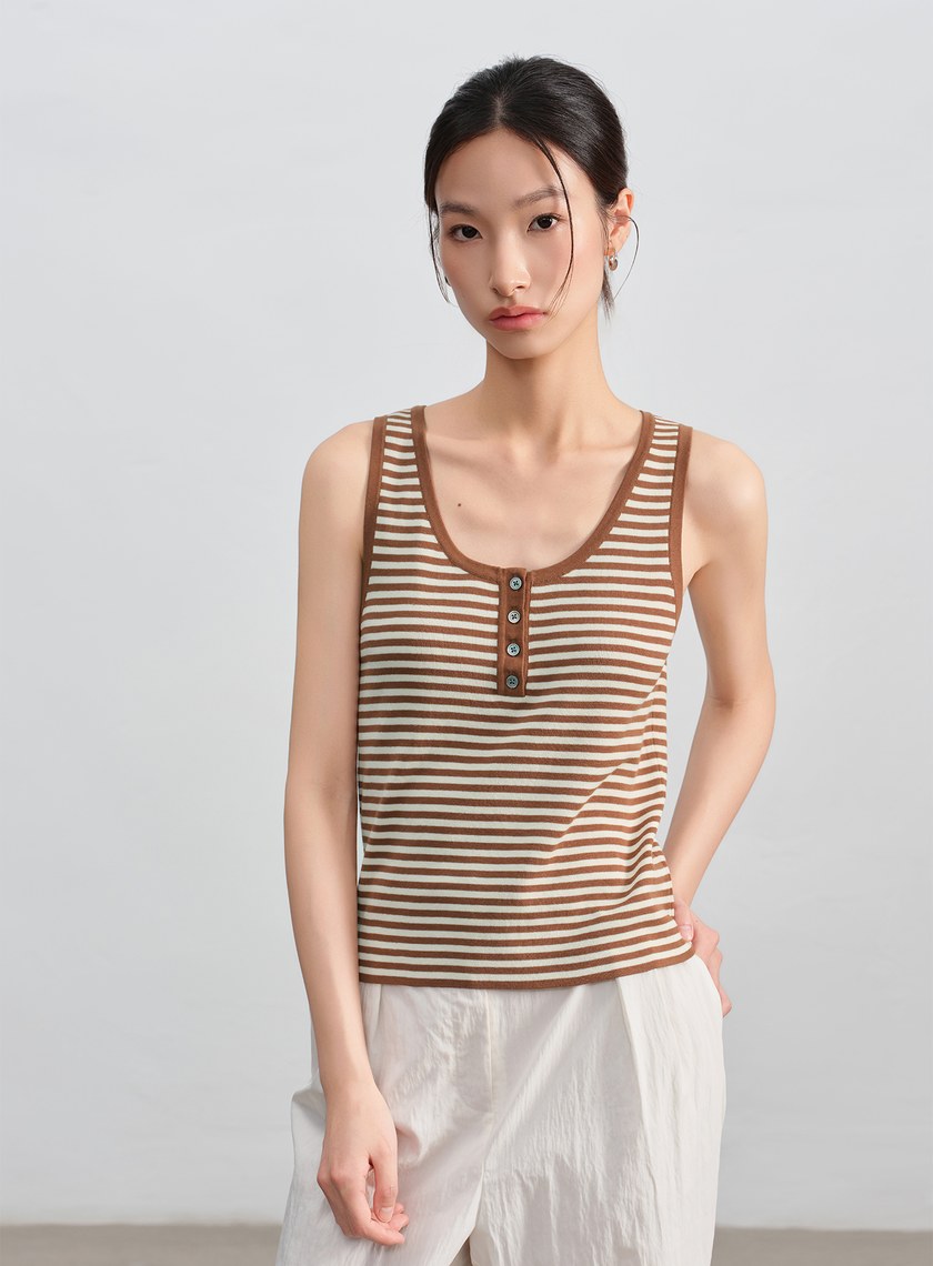 經典條紋針織上衣