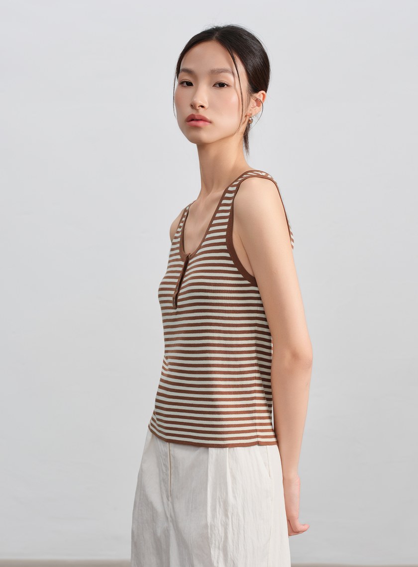 經典條紋針織上衣