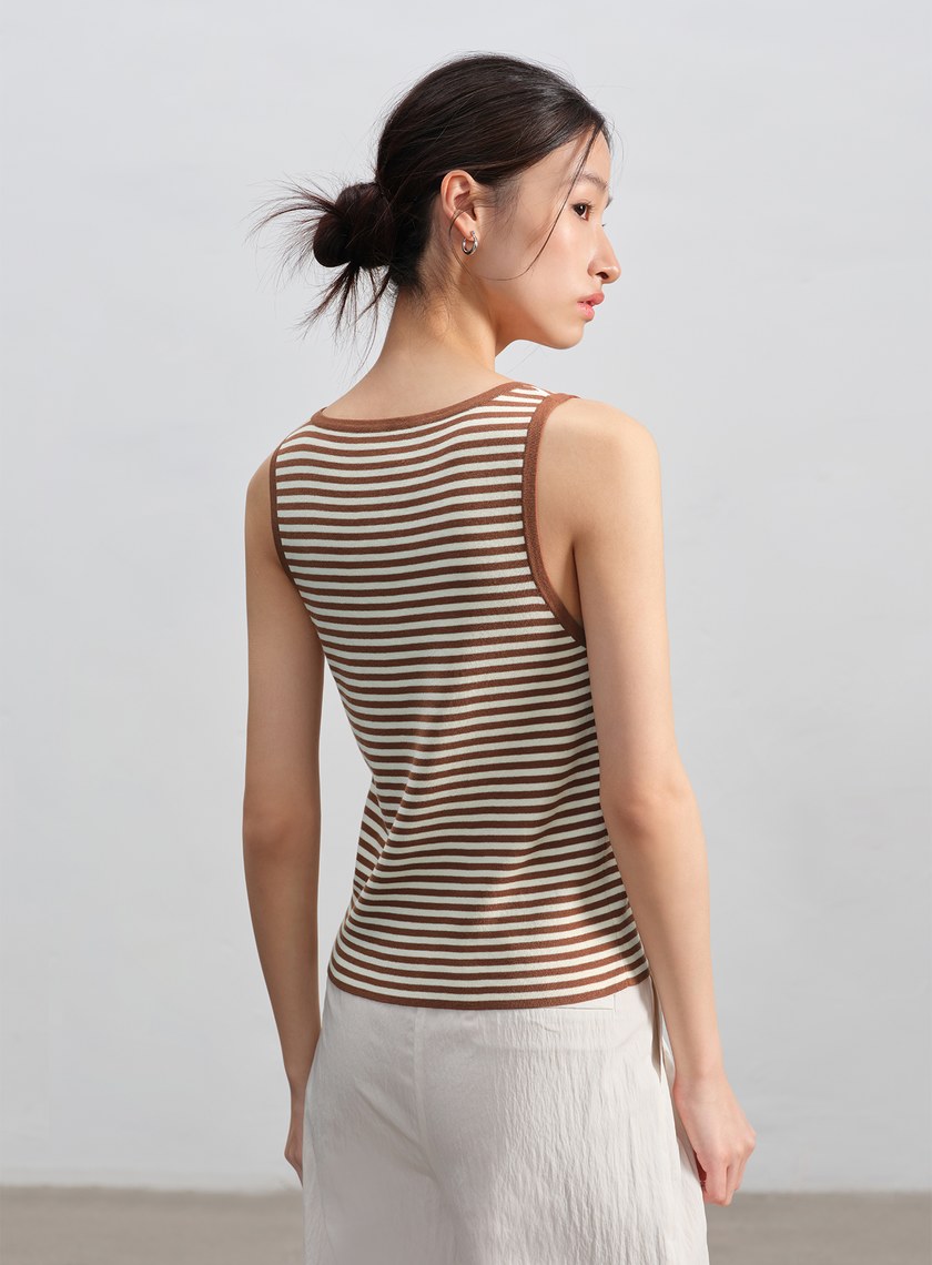 經典條紋針織上衣