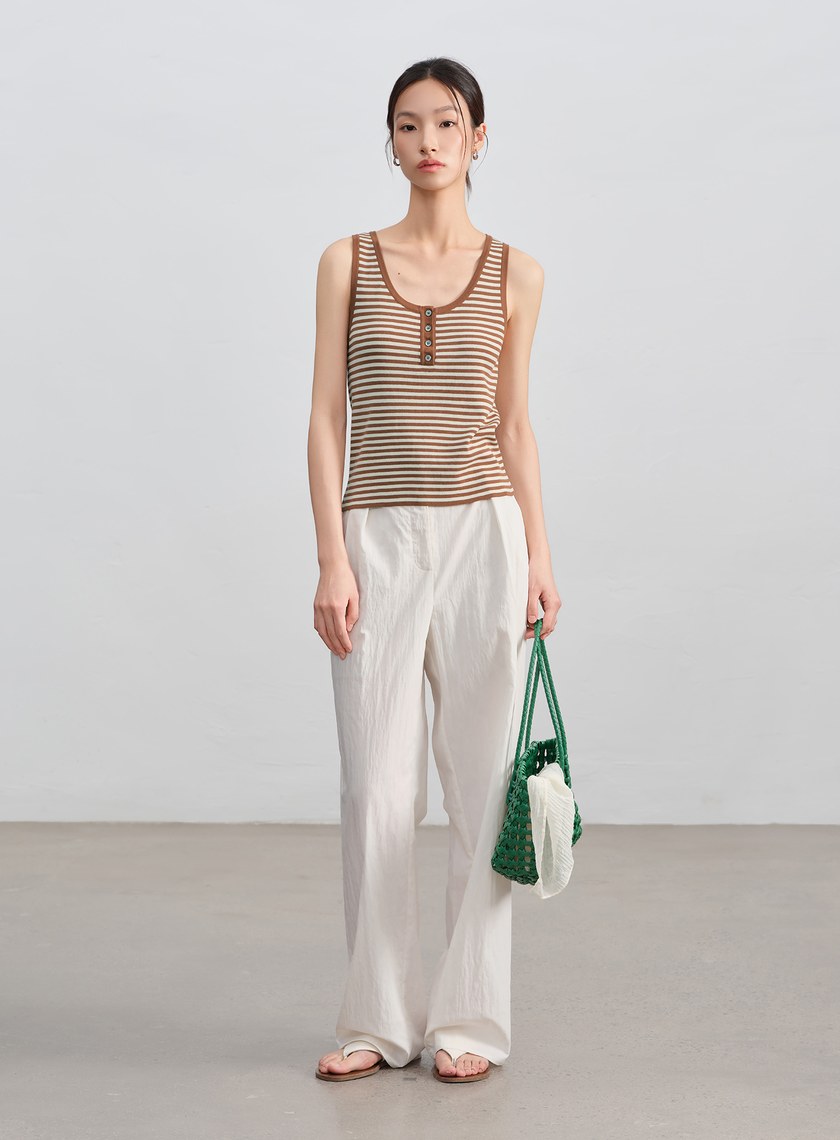 經典條紋針織上衣