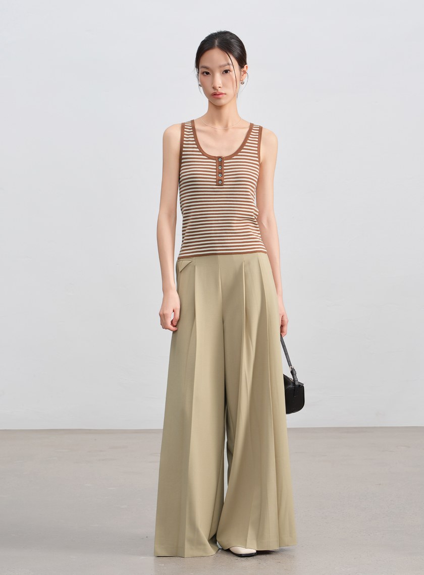 經典條紋針織上衣