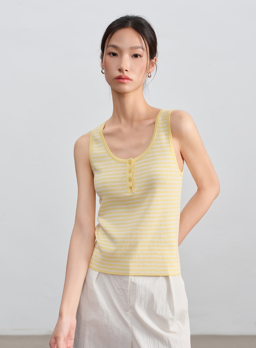 經典條紋針織上衣