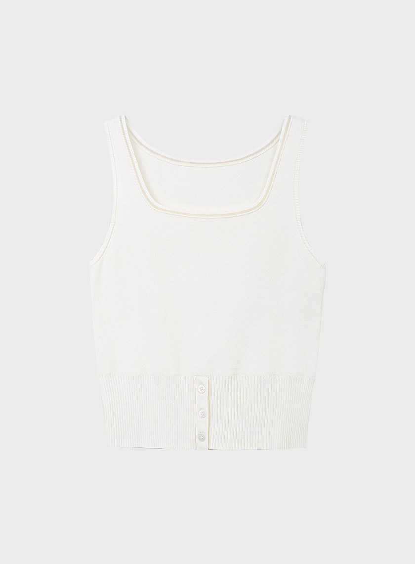 簡約半開襟針織背心