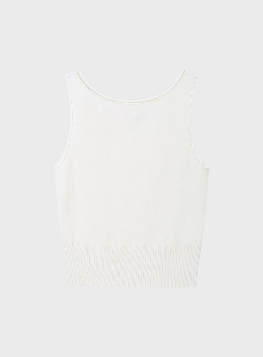 簡約半開襟針織背心