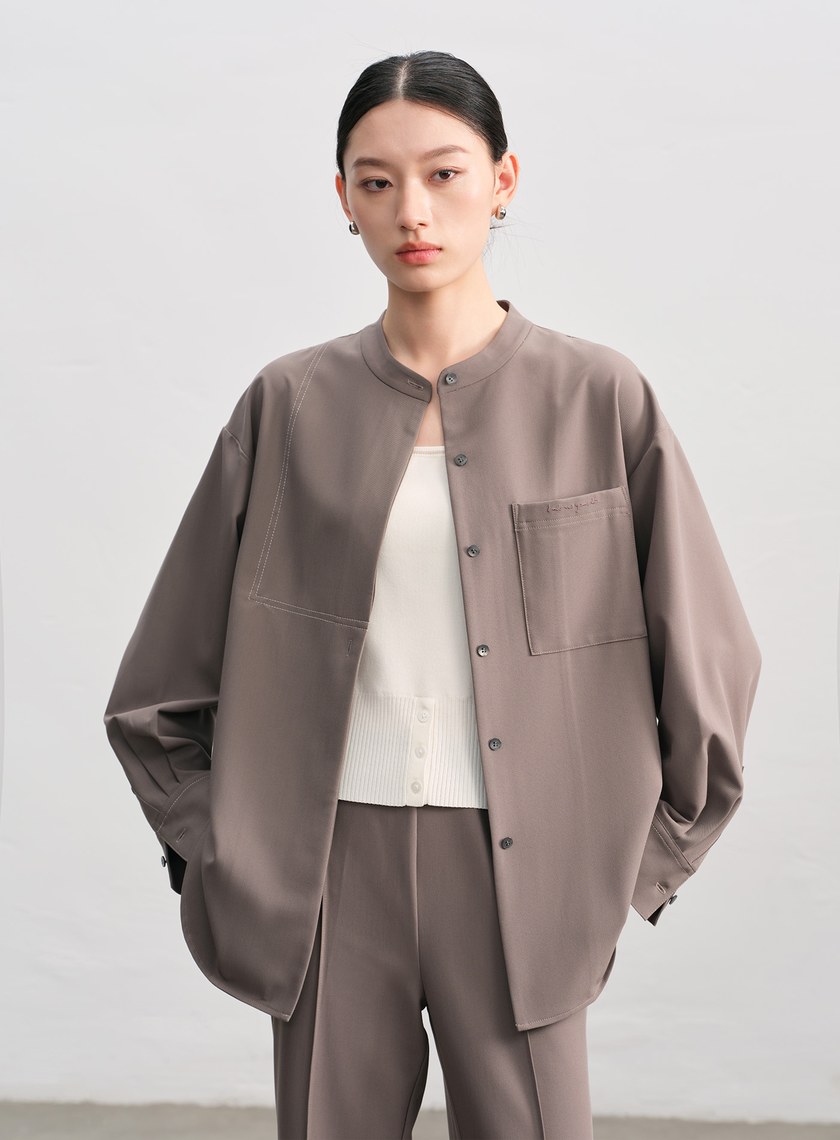 簡約半開襟針織背心