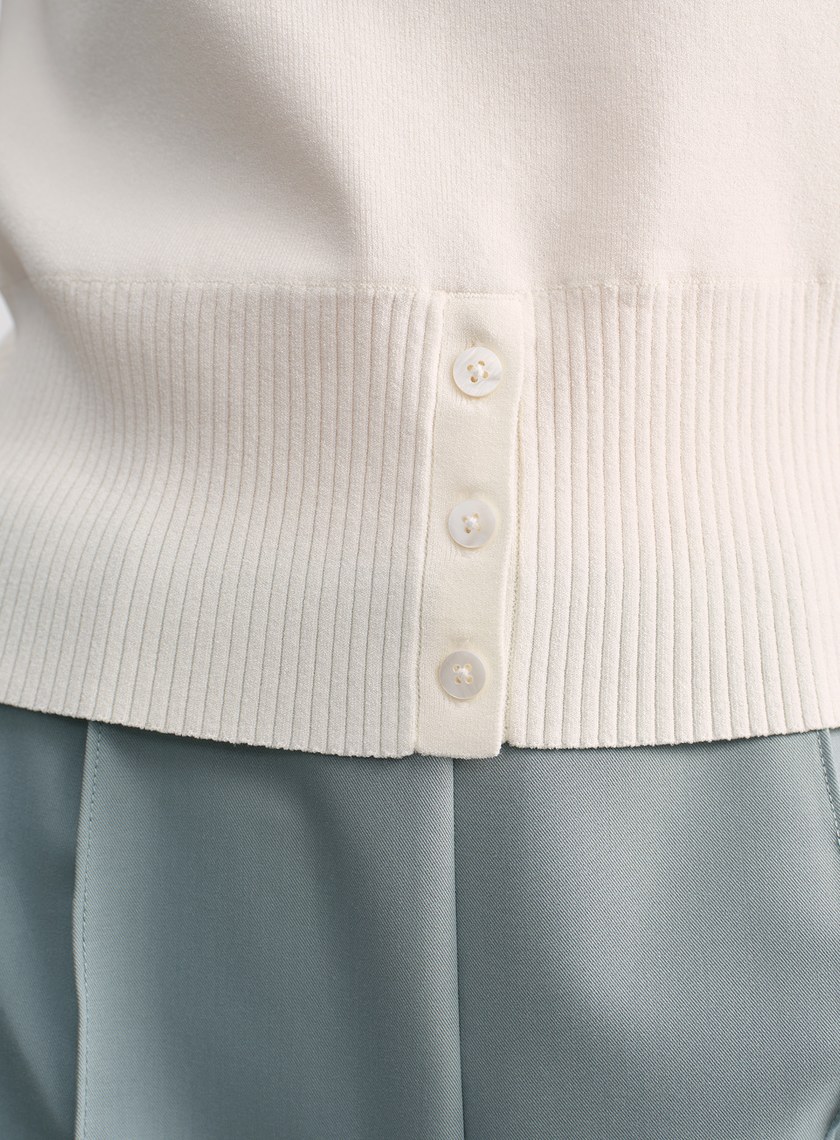 簡約半開襟針織背心