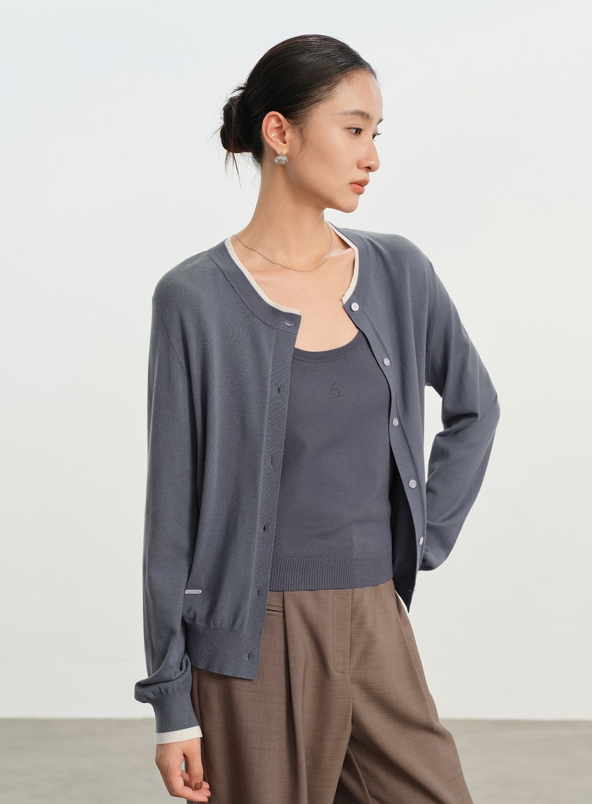 無袖圓領彈性背心