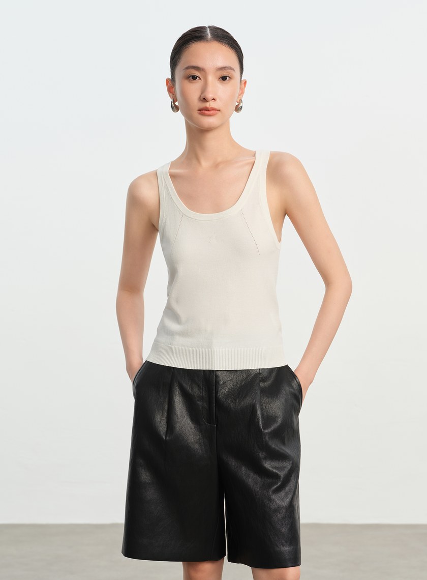 無袖圓領彈性背心