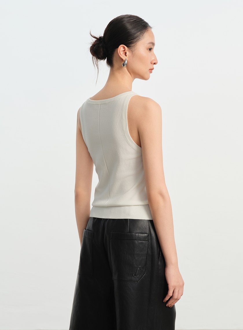 無袖圓領彈性背心