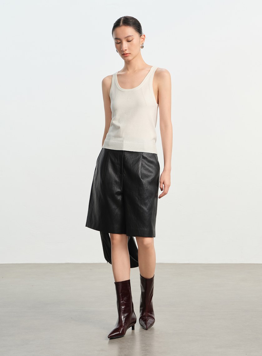 無袖圓領彈性背心