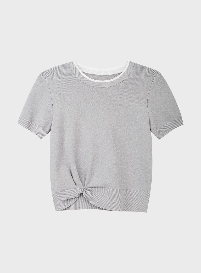 簡約扭結針織衫