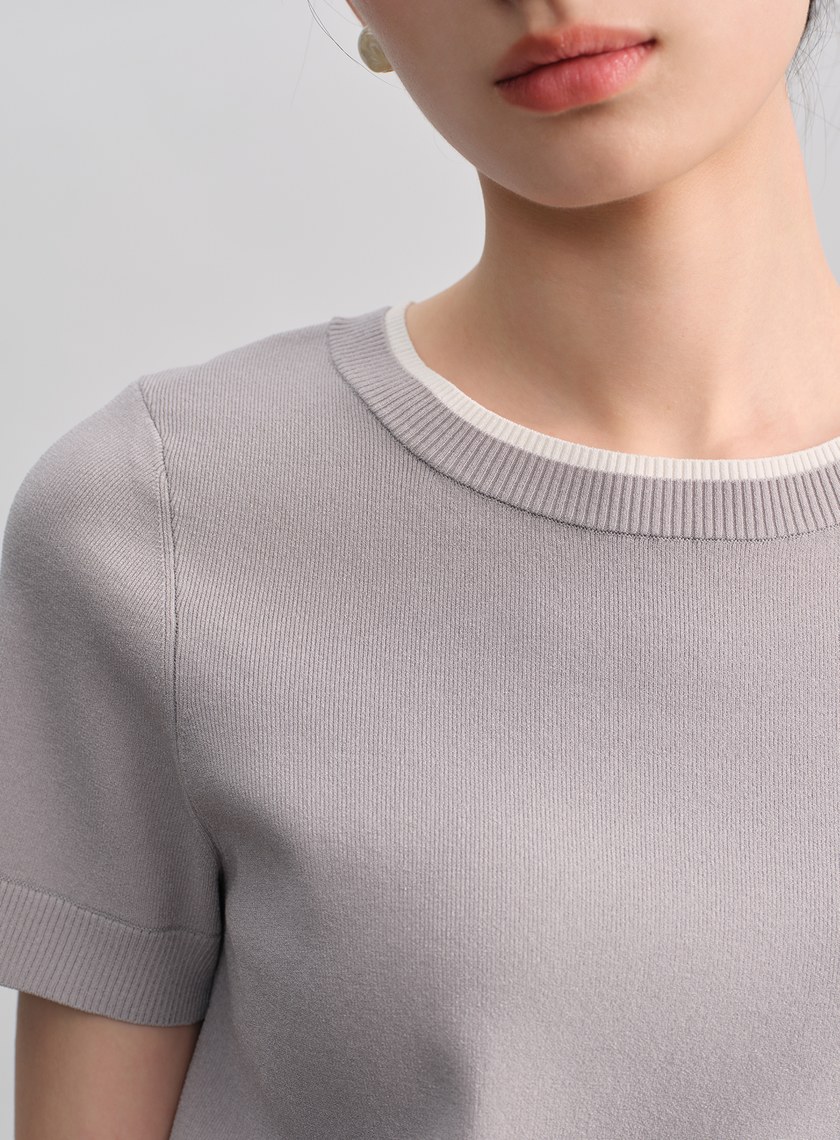 簡約扭結針織衫