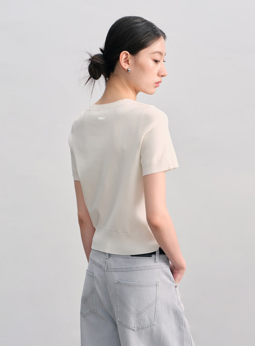 簡約扭結針織衫