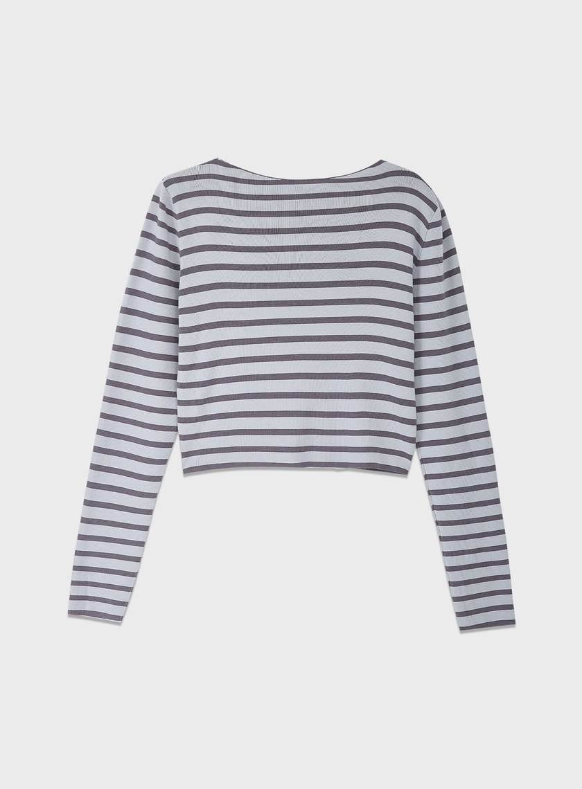 簡約條紋針織上衣