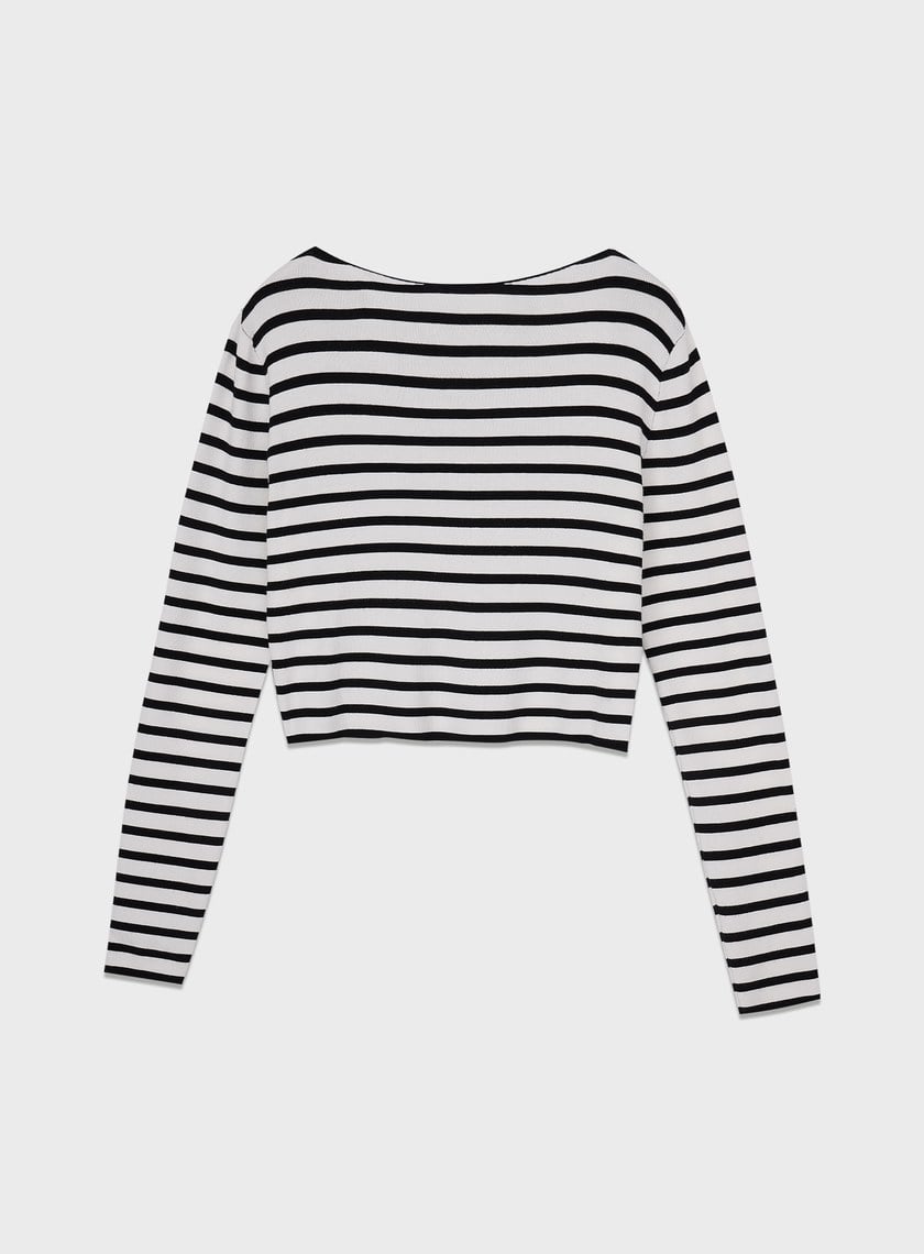 簡約條紋針織上衣