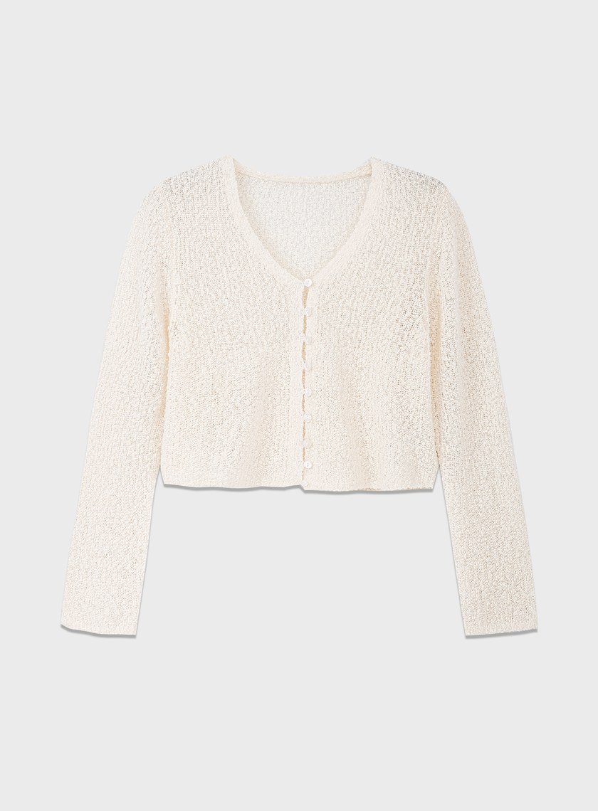 肌理感羊毛開襟針織衫