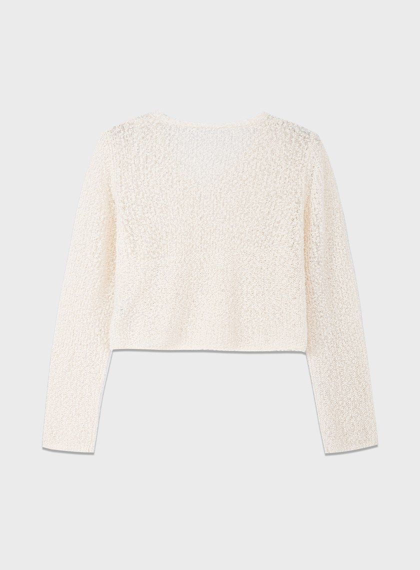 肌理感羊毛開襟針織衫